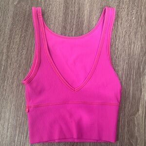 lululemon athletica Power Pivot Pink Tank Top Berry